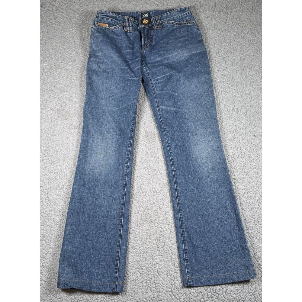 Dolce & Gabbana Womens Jeans‎ 28x31 Blue Low Rise Bootcut Denim Flare